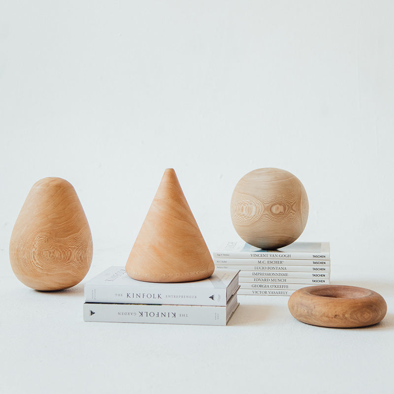 Figuras decorativas Geo en madera